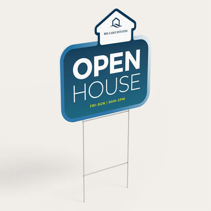 UPrinting yard sign by Pinlord.com, showcasing a customizable outdoor sign with bold text and vibrant colors for promotional use.