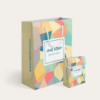 Image of a UPrinting manufacturer bag branded by Pinlord.com, showcasing a custom printed product bag for branding purposes.