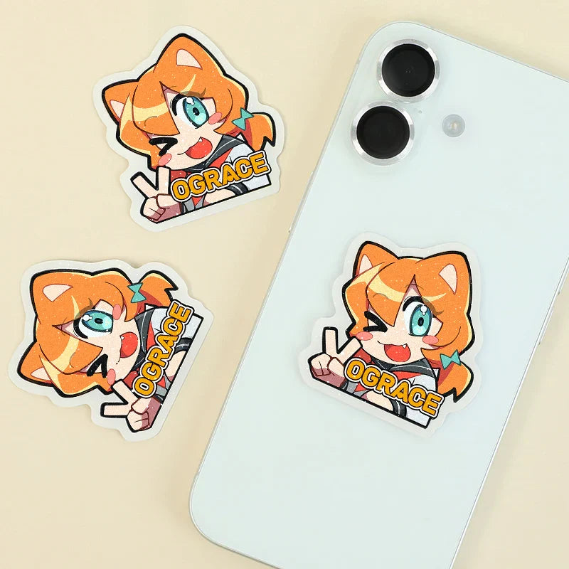 Vograce custom kiss cut sticker sheets featuring vibrant, colorful designs on high-quality adhesive paper.