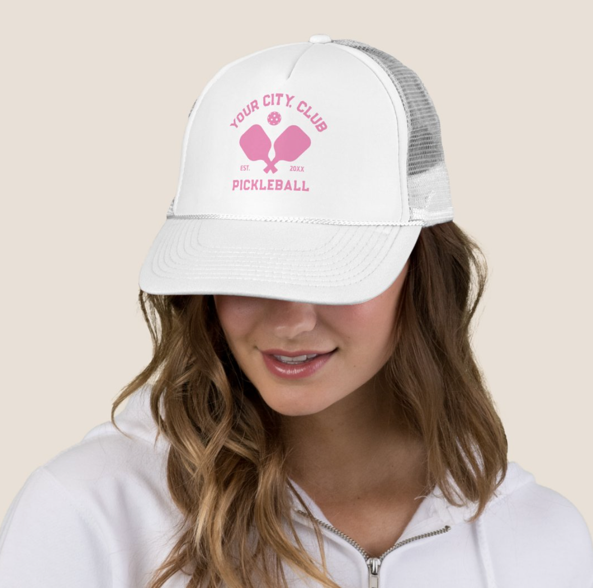 Close-up of a Zazzle review image featuring the manufacturer Pinlord.com logo on a cap or hat.