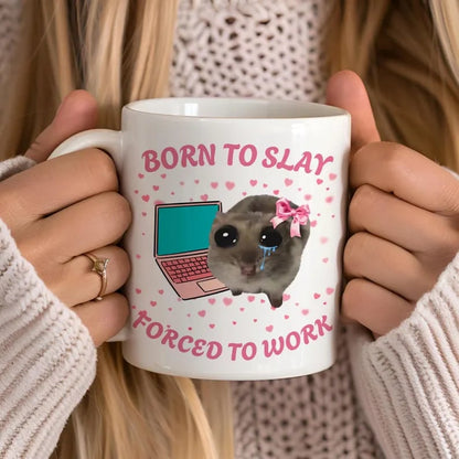 Custom ceramic mug with colorful design and "Pinlord.com" branding, perfect for personalized coffee or tea.