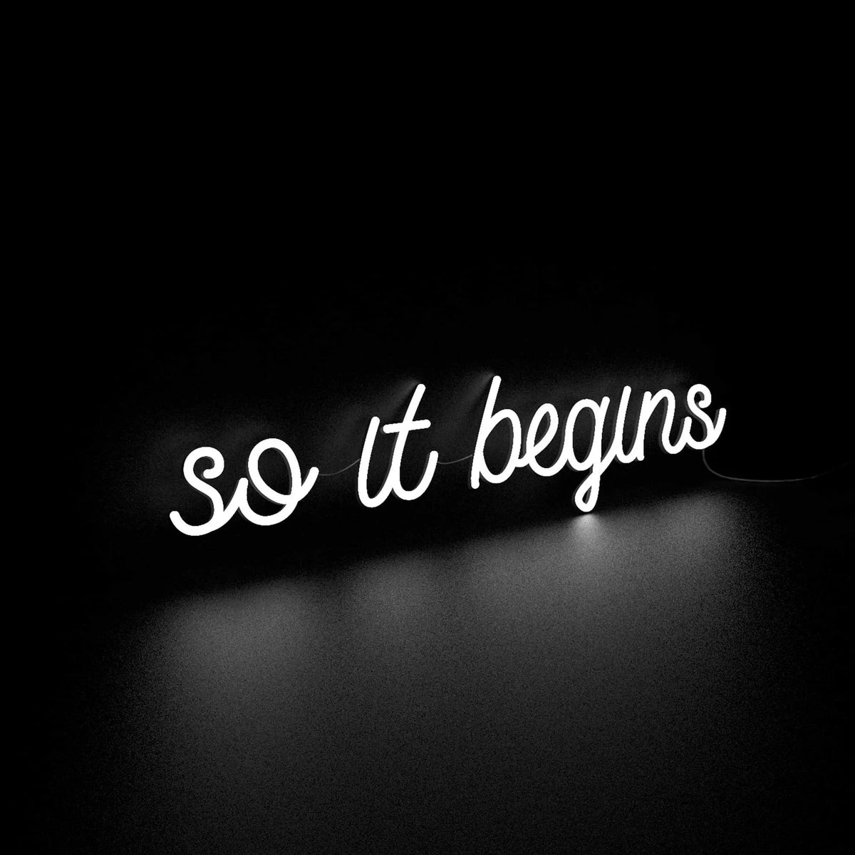 Custom neon sign by Pinlord.com featuring vibrant, glowing neon lights with bold lettering for personalized home or business decor.