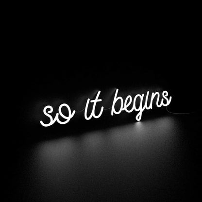Custom neon sign by Pinlord.com featuring vibrant, glowing neon lights with bold lettering for personalized home or business decor.