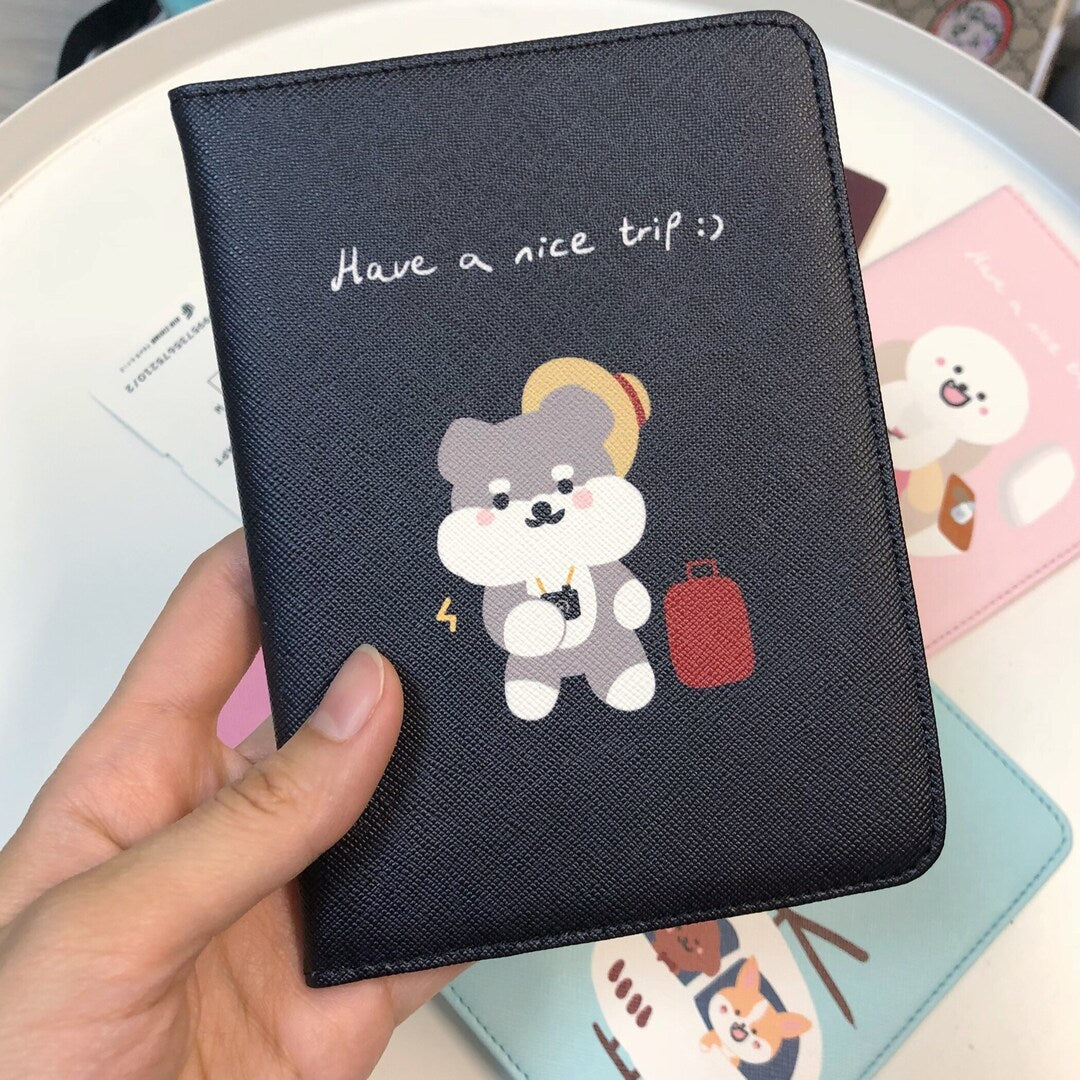 Custom passport holder by Pinlord.com featuring personalized design, made of durable material with secure closure.