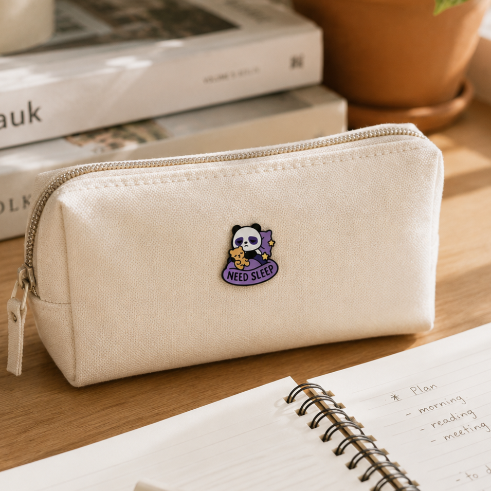 Need Sleep Panda enamel pin from Pinlord.com featuring a cute panda design on a metal pin badge.