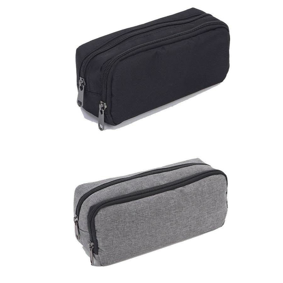 Custom pencil case with creative design template featuring colorful patterns, perfect for personalized storage by Pinlord.com.