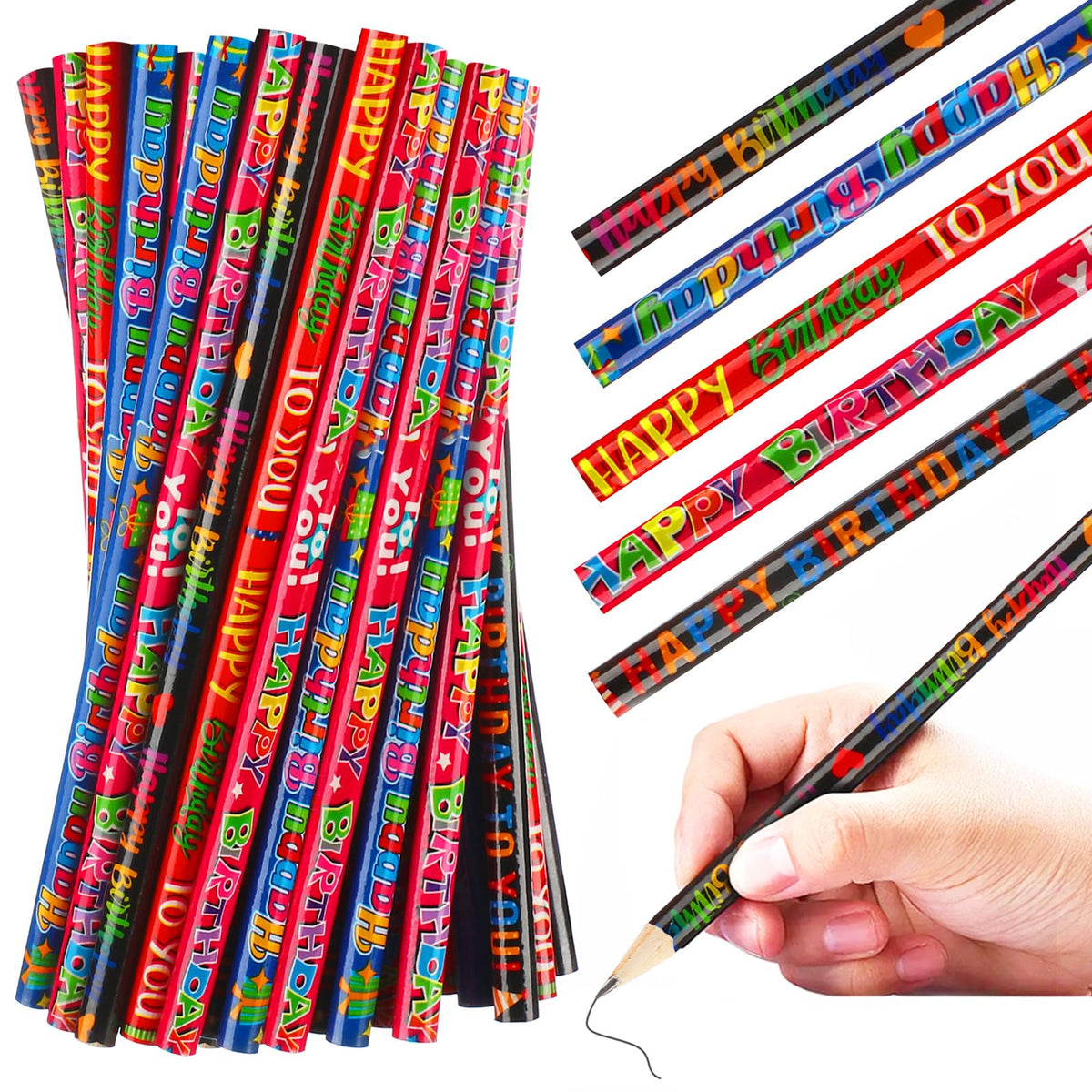 Custom pencils by Pinlord.com featuring personalized designs on standard wooden pencils.