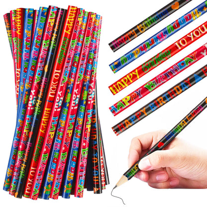 Custom pencils by Pinlord.com featuring personalized designs on standard wooden pencils.