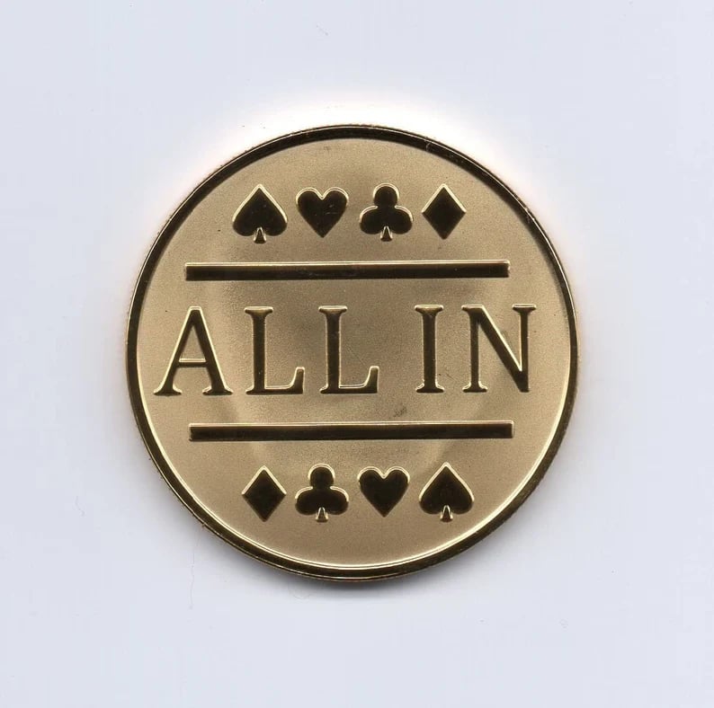 Set of custom poker chips featuring unique designs, made by Pinlord.com, ideal for poker games and gaming enthusiasts.