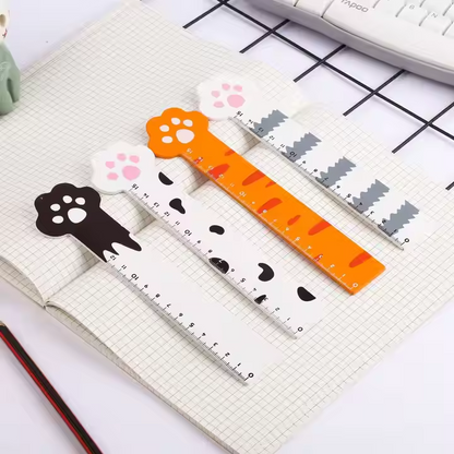 Custom rulers from Pinlord.com with personalized designs, featuring clear measurement markings on durable plastic.