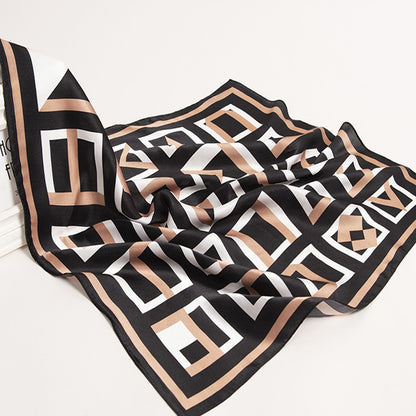 PDF scarf design template featuring intricate patterns and illustrations, suitable for creating personalized scarves.