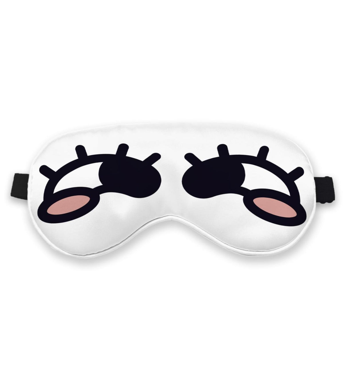 Custom sleeping mask from Pinlord.com featuring a soft fabric cover and adjustable strap for comfortable sleep.