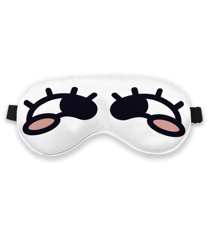 Custom sleeping mask from Pinlord.com featuring a soft fabric cover and adjustable strap for comfortable sleep.