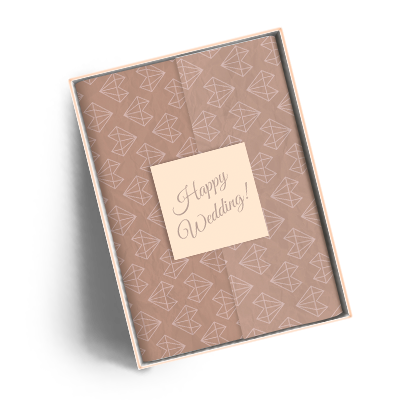 Printed tissue paper from Pinlord.com featuring colorful floral and geometric patterns for gift wrapping or crafts.