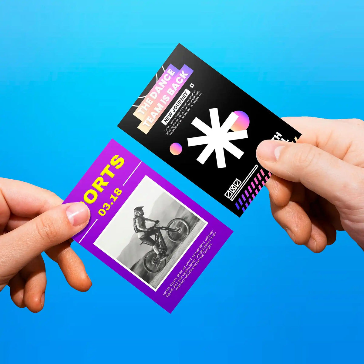 Custom trading cards featuring vibrant printed designs from Pinlord.com, showcasing detailed artwork on high-quality card stock.