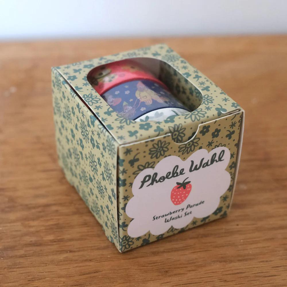 Custom Washi Tape by Pinlord.com with colorful, patterned designs on a roll, perfect for crafting and decorating projects.
