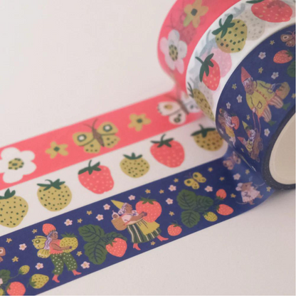 Custom Washi Tape from Pinlord.com featuring colorful, patterned designs on a roll, ideal for decorating and craft projects.