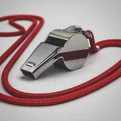 Custom whistle with free design template by Pinlord.com, featuring a sleek, modern look and detailed craftsmanship.