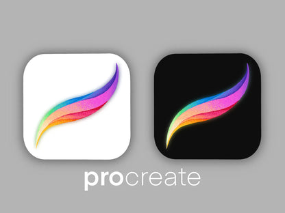 Procreate project by Pinlord showing digital art transformed into physical merchandise, featuring colorful designs on tangible items.
