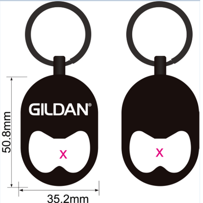 Gildan x Pinlord custom event merchandise project logo for the Gildan Block Party, featuring vibrant colors and bold text.