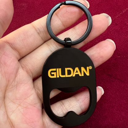 Gildan x Pinlord custom event merchandise project for Gildan Block Party, featuring branded apparel and promotional items.