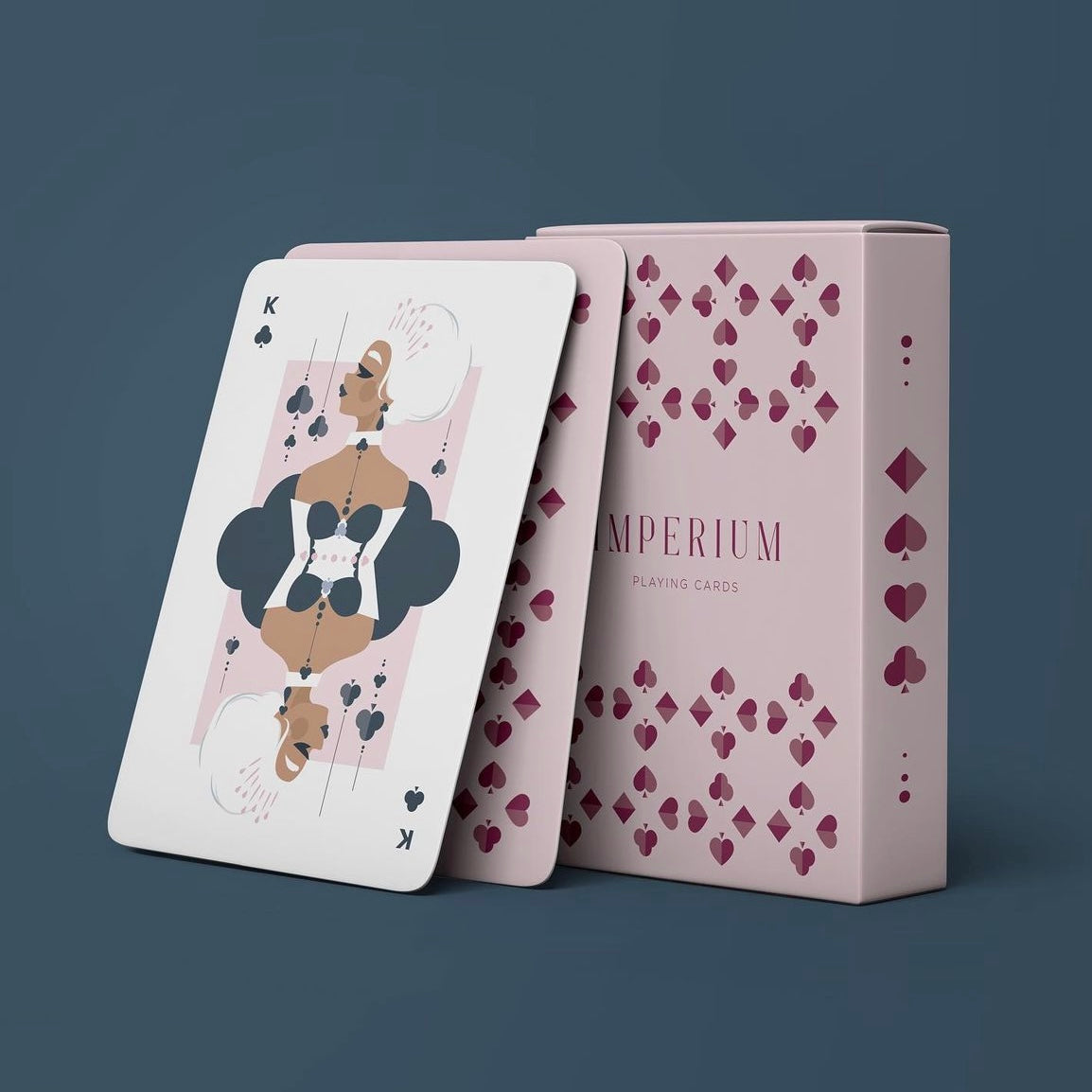 Playing cards template from Pinlord.com showing a PDF template for custom playing cards with colorful card designs.